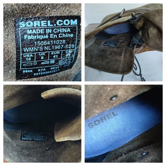 Sorel Joan of Arctic Brown Wedge Boot Lace Up Size 10 - Picture 4 of 16